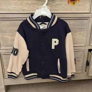 Prince Kids Jacket in Navy and Cream